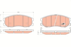 Placute frana CHEVROLET CAPTIVA Van (C100) VCDi diesel 126 cai TRW GDB1715