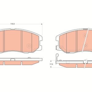 Placute frana CHEVROLET CAPTIVA Van (C100) VCDi diesel 126 cai TRW GDB1715