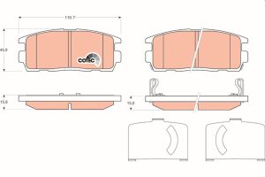 Placute frana CHEVROLET CAPTIVA Van (C100) VCDi diesel 126 cai TRW GDB1716