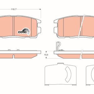 Placute frana CHEVROLET CAPTIVA Van (C100) VCDi diesel 126 cai TRW GDB1716