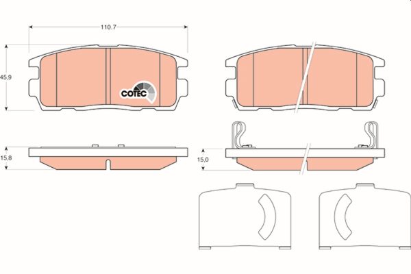 Placute frana CHEVROLET CAPTIVA Van (C100) VCDi diesel 126 cai TRW GDB1716