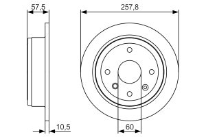 Disc frana CHEVROLET LACETTI (J200) 1.8 benzina 122 cai BOSCH 0 986 479 S08