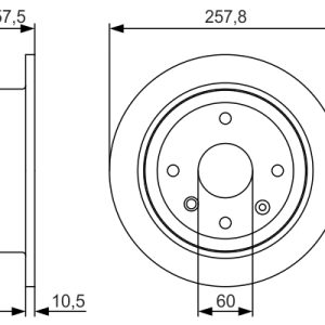 Disc frana CHEVROLET LACETTI (J200) 1.8 benzina 122 cai BOSCH 0 986 479 S08