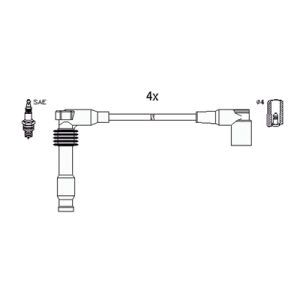 Set cablaj aprindere CHEVROLET LACETTI (J200) 1.8 benzina 121 cai HUCO 134759