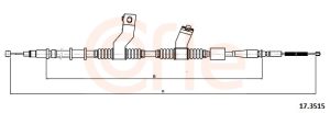 Cablu frana de parcare CHEVROLET LACETTI combi (J200) 1.6 benzina 109 cai COFLE 17.3515