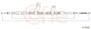 Cablu frana de parcare CHEVROLET LACETTI (J200) 1.8 benzina 122 cai COFLE 17.3516