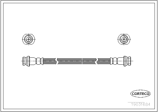 Furtun frana CHEVROLET MATIZ (M200, M250) 1.0 benzina 67 cai CORTECO 19031684