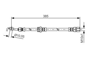 Furtun frana CHEVROLET LACETTI (J200) 1.4 16V benzina 95 cai BOSCH 1 987 481 385