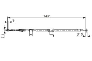 Cablu frana de parcare CHEVROLET CAPTIVA Van (C100) VCDi diesel 126 cai BOSCH 1 987 482 293