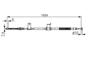 Cablu frana de parcare CHEVROLET CAPTIVA Van (C100) VCDi diesel 126 cai BOSCH 1 987 482 294
