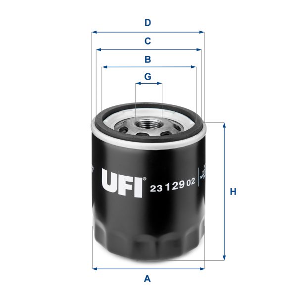 Filtru ulei CHEVROLET LACETTI (J200) 1.4 16V benzina 95 cai UFI 23.129.02
