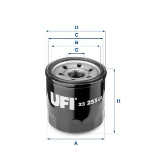 Filtru ulei CHEVROLET MATIZ (M200, M250) 0.8 benzina 52 cai UFI 23.255.00