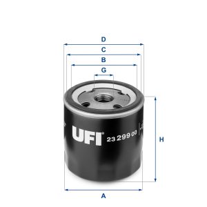 Filtru ulei CHEVROLET LACETTI combi (J200) 1.6 LPG Benzina/Autogaz (GPL) 109 cai UFI 23.299.00
