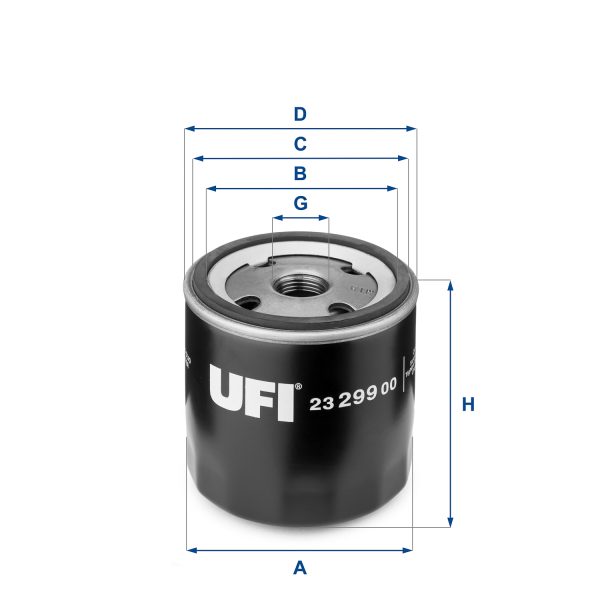 Filtru ulei CHEVROLET LACETTI combi (J200) 1.6 LPG Benzina/Autogaz (GPL) 109 cai UFI 23.299.00