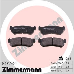 Placute frana CHEVROLET LACETTI (J200) 2.0 D diesel 121 cai ZIMMERMANN 24071.145.1