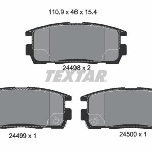 Placute frana CHEVROLET CAPTIVA Van (C100) VCDi diesel 126 cai TEXTAR 2449801