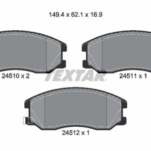 Placute frana CHEVROLET CAPTIVA Van (C100) VCDi diesel 126 cai TEXTAR 2451001