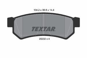 Placute frana CHEVROLET LACETTI combi (J200) 1.6 LPG Benzina/Autogaz (GPL) 109 cai TEXTAR 2523201