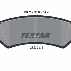 Placute frana CHEVROLET LACETTI combi (J200) 1.6 LPG Benzina/Autogaz (GPL) 109 cai TEXTAR 2523201