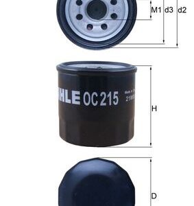 Filtru ulei CHEVROLET MATIZ (M200, M250) 1.0 benzina 62 cai KNECHT OC 215