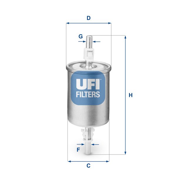Filtru combustibil CHEVROLET MATIZ (M200, M250) 0.8 benzina 52 cai UFI 31.515.00