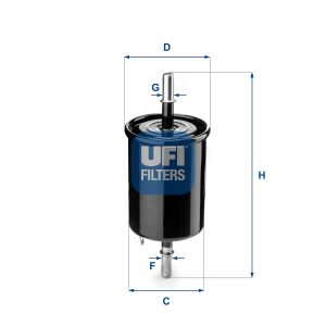 Filtru combustibil CHEVROLET MATIZ (M200, M250) 0.8 LPG Benzina/Autogaz (GPL) 52 cai UFI 31.843.00