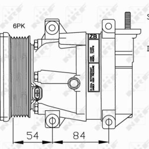 Compresor climatizare CHEVROLET LACETTI combi (J200) 1.6 benzina 109 cai NRF 32220G