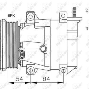 Compresor climatizare CHEVROLET NUBIRA combi 1.6 LPG Benzina/Autogaz (GPL) 109 cai NRF 32484