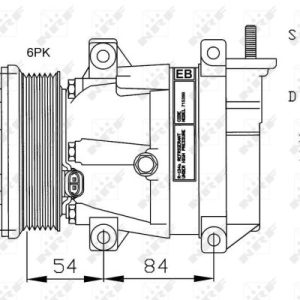 Compresor climatizare CHEVROLET NUBIRA combi 1.6 LPG Benzina/Autogaz (GPL) 109 cai NRF 32484G