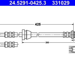 Furtun frana CHEVROLET MATIZ (M200, M250) 1.0 LPG Benzina/Autogaz (GPL) 67 cai ATE 24.5291-0425.3