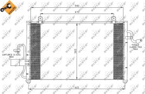 Condensator climatizare CHEVROLET REZZO microbus (U100) 1.6 benzina 107 cai NRF 35425