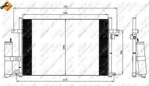 Condensator climatizare CHEVROLET NUBIRA combi 1.6 LPG Benzina/Autogaz (GPL) 109 cai NRF 35573