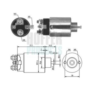 Solenoid electromotor CHEVROLET LACETTI (J200) 1.8 benzina 122 cai HOFFER 46093