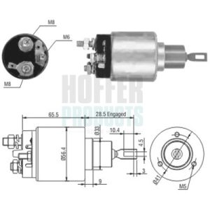 Solenoid electromotor CHEVROLET LACETTI (J200) 1.8 benzina 121 cai HOFFER 46164