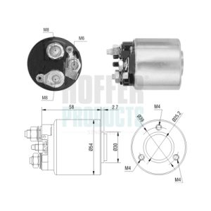 Solenoid electromotor CHEVROLET LACETTI (J200) 1.8 benzina 121 cai HOFFER 46212