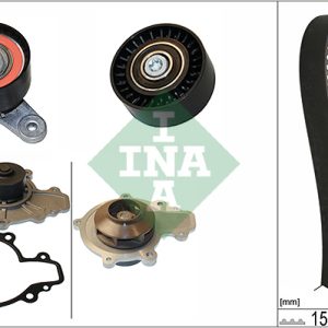 Set pompa apa + curea dintata CHEVROLET LACETTI (J200) 2.0 D diesel 121 cai INA 530 0572 30
