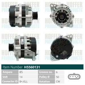 Alternator CHEVROLET LACETTI (J200) 1.4 16V benzina 95 cai HOFFER H5560131