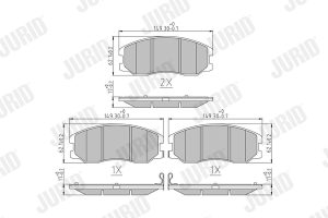 Placute frana CHEVROLET CAPTIVA Van (C100) VCDi diesel 126 cai JURID 572570J