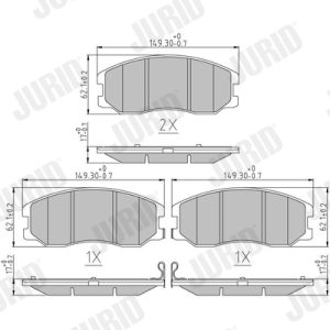 Placute frana CHEVROLET CAPTIVA Van (C100) VCDi diesel 126 cai JURID 572570J