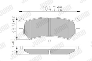 Placute frana CHEVROLET LACETTI combi (J200) 1.6 benzina 109 cai JURID 573216J