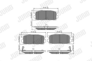Placute frana CHEVROLET CAPTIVA Van (C100) VCDi diesel 126 cai JURID 573386J