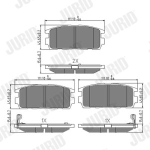 Placute frana CHEVROLET CAPTIVA Van (C100) VCDi diesel 126 cai JURID 573386J