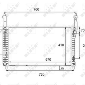 Radiator racire motor CHEVROLET CAPTIVA Van (C100) VCDi tractiune integrala diesel 150 cai NRF 58509