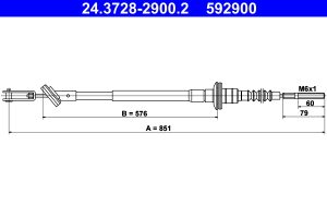 Cablu ambreiaj CHEVROLET MATIZ (M200, M250) 0.8 benzina 52 cai ATE 24.3728-2900.2