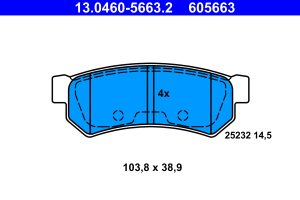 Placute frana CHEVROLET LACETTI (J200) 1.8 benzina 122 cai ATE 13.0460-5663.2