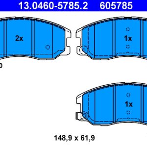 Placute frana CHEVROLET CAPTIVA Van (C100) VCDi diesel 126 cai ATE 13.0460-5785.2