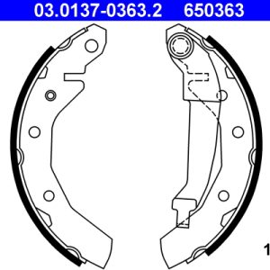 Set saboti frana CHEVROLET MATIZ (M200, M250) 1.0 benzina 65 cai ATE 03.0137-0363.2