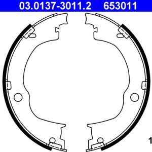 Set saboti frana frana de mana CHEVROLET CAPTIVA Van (C100) VCDi diesel 126 cai ATE 03.0137-3011.2