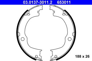 Set saboti frana frana de mana CHEVROLET CAPTIVA SPORT 2.4 benzina 136 cai ATE 03.0137-3011.2