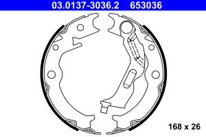 Set saboti frana frana de mana CHEVROLET LACETTI (J200) 1.8 benzina 121 cai ATE 03.0137-3036.2
